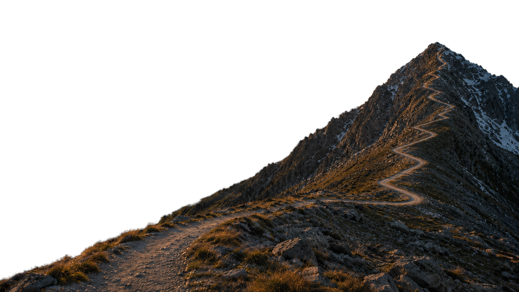 A mountain ridge at first light